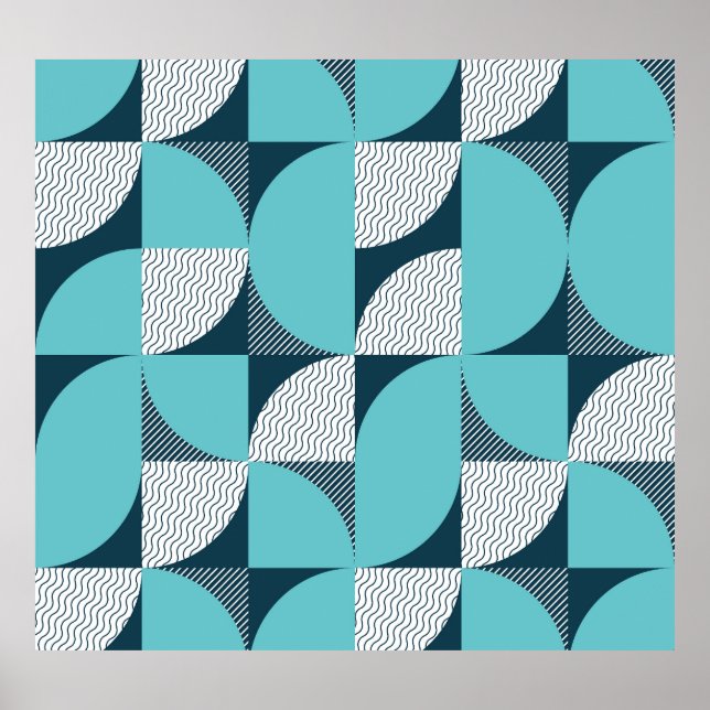 Póster Patrón de forma geométrica creativa (Frente)