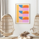 Póster Patrón de formas geométricas coloridas y modernas<br><div class="desc">Formas geométricas coloridas modernas Patrón Poster de arte de pared</div>