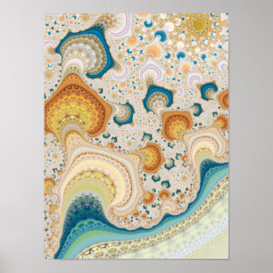Póster Patrón de fractal intrincado