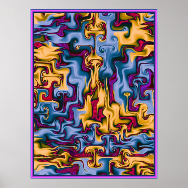 Póster Patrón de fuego y agua (Frente)