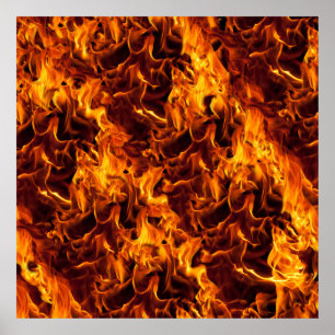 Póster Patrón de fuego y llama
