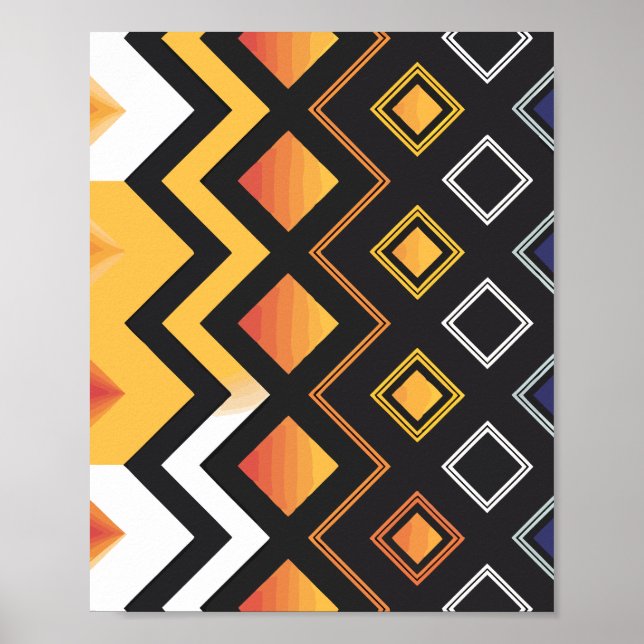 Póster Patrón de fusión geométrica dinámica (Frente)