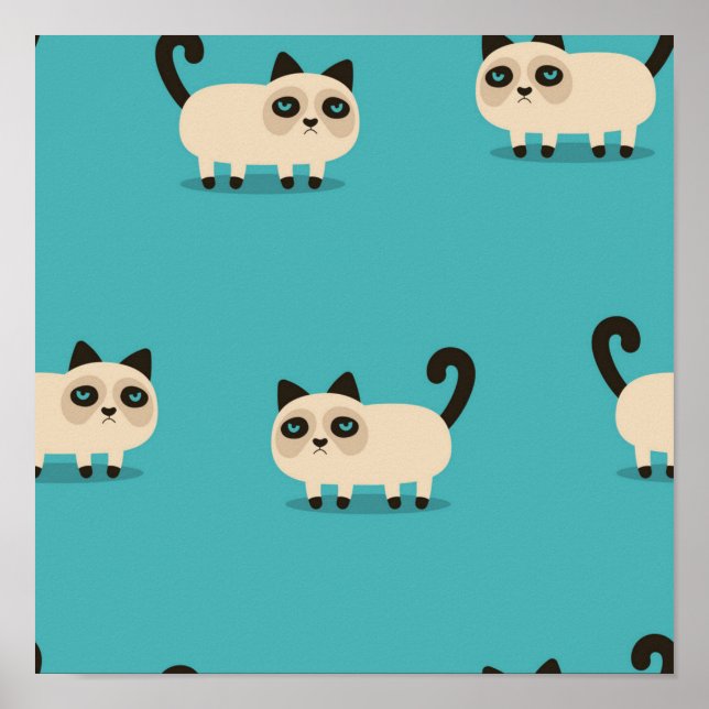 Póster Patrón de gato (Frente)