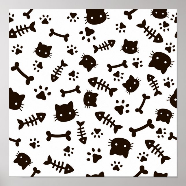 Póster Patrón de gato (Frente)