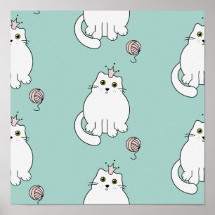 Póster Patrón de gato