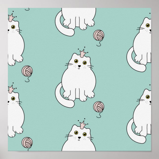 Póster Patrón de gato (Frente)