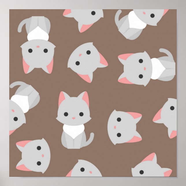 Póster Patrón de gato (Frente)