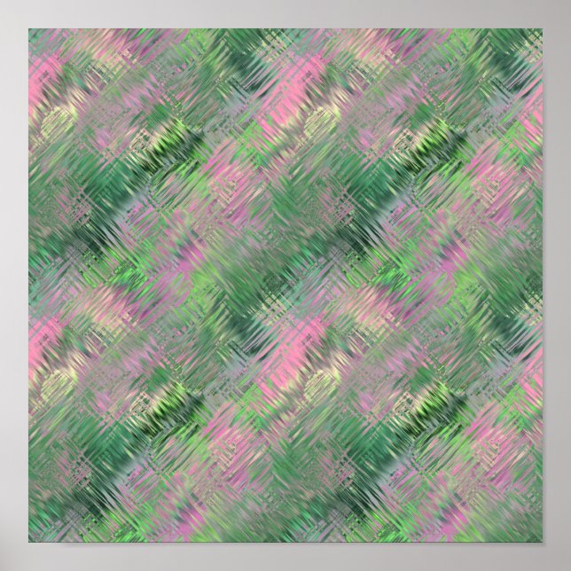 Póster Patrón de gel de cristal verde jade (Frente)