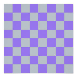 Póster Patrón de Gingham de Purple Checkered