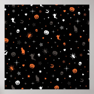 Póster Patrón de Halloween