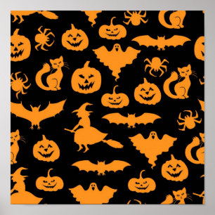 Póster Patrón de Halloween