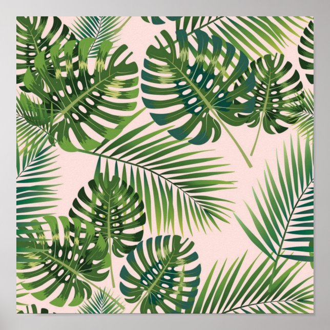 Póster Patrón de hojas (Frente)