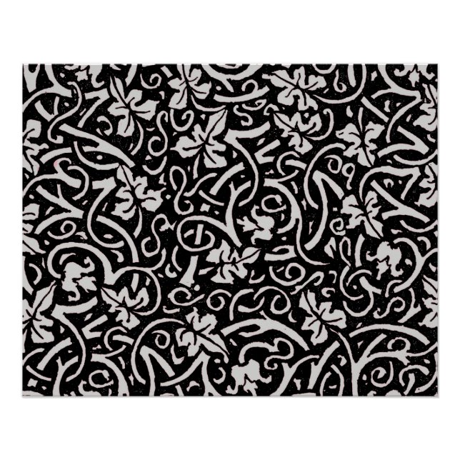 Póster Patrón de hojas de vino de William Morris Grapevin (Anverso)