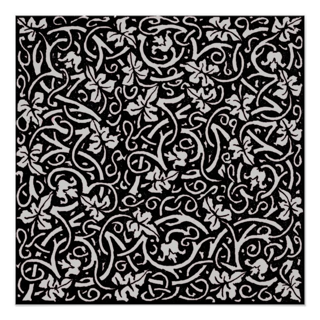 Póster Patrón de hojas de vino de William Morris Grapevin (Anverso)