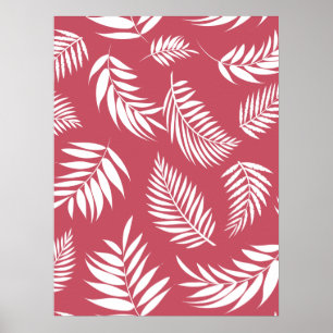 Póster Patrón de hojas tropicales 8