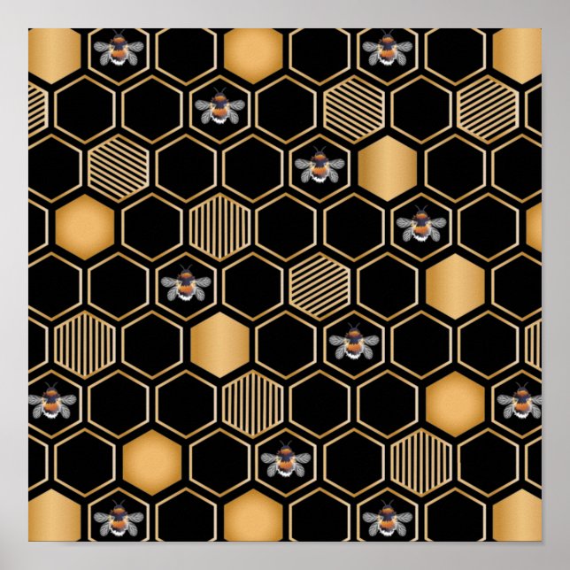 Póster Patrón de honeycomb (Frente)
