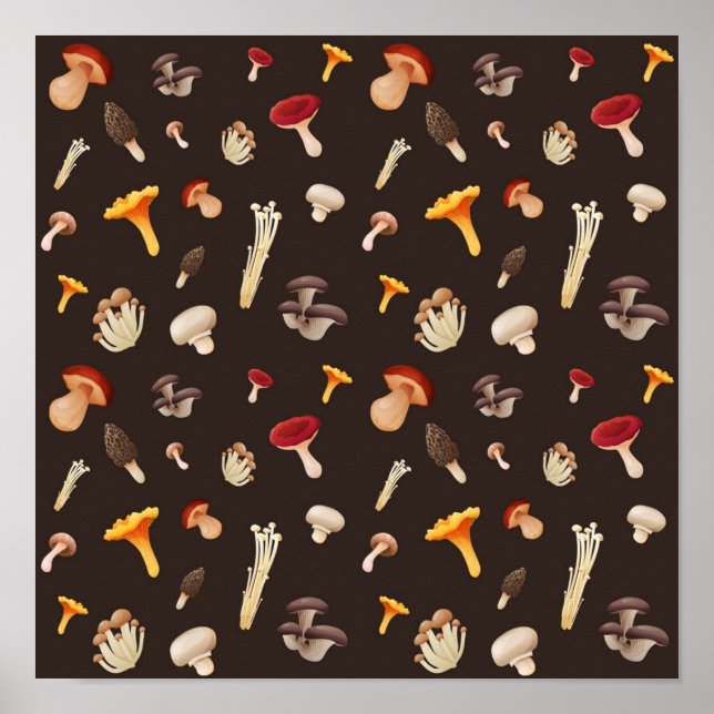 Póster Patrón de hongos (Frente)
