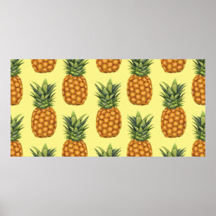 Póster Patrón de ilustracion abstracto de piña cúpula