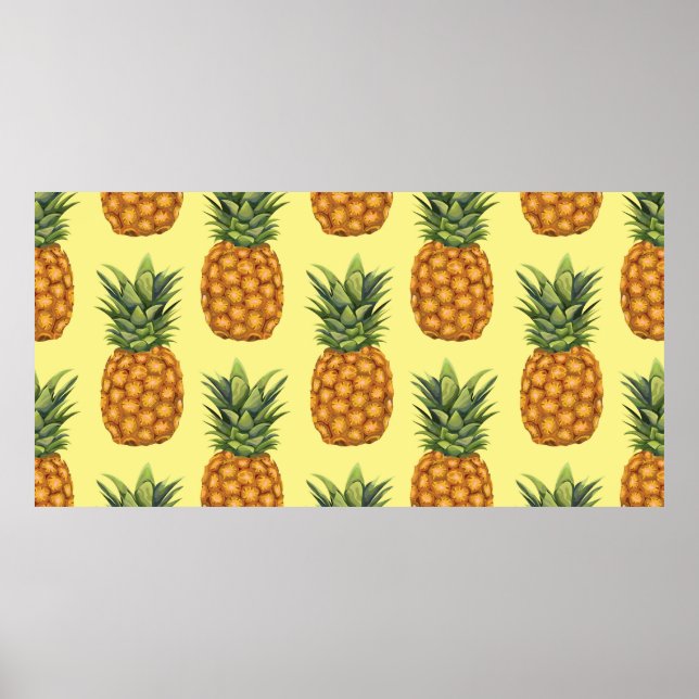 Póster Patrón de ilustracion abstracto de piña cúpula (Frente)