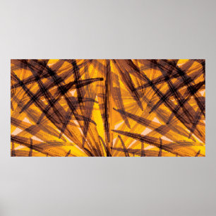 Póster Patrón de ilustracion de hojas de palma tropicales