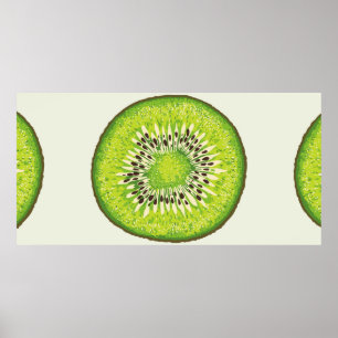 Póster Patrón de ilustracion de Kiwi Slice
