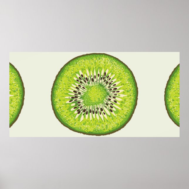 Póster Patrón de ilustracion de Kiwi Slice (Frente)