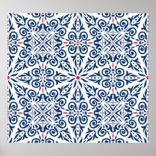 Póster Patrón de infiltración de color árabe