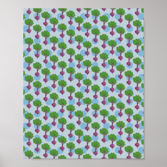 Póster Patrón de la planta de remolacha (Frente)