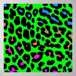 Póster Patrón de leopardo retro de Corey Tiger 80