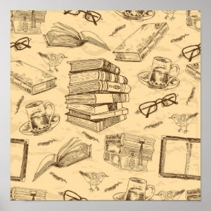 Póster Patrón de libro