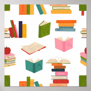 Póster Patrón de libro