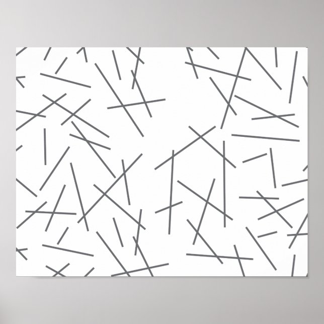 Póster Patrón de línea gráfica moderno, simple y confuso (Frente)