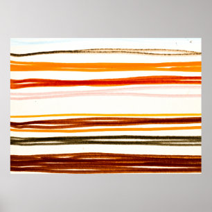 Póster Patrón de líneas blancas. Dibujo de tinta de banda