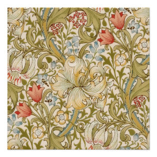 Póster Patrón de lirio de William Morris