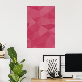 Póster Patrón de malla geométrica de luz rosa