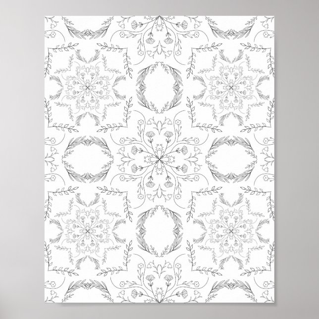 Póster patrón de mandala (Frente)