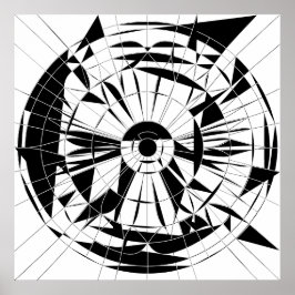 Póster Patrón de Mandala Geométrico