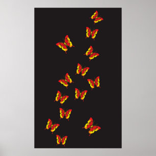 Póster Patrón de mariposa