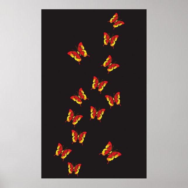 Póster Patrón de mariposa (Frente)