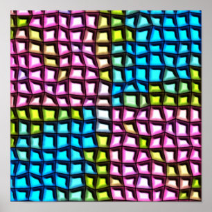 Póster Patrón de mosaico brillante