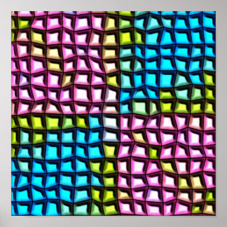 Póster Patrón de mosaico brillante