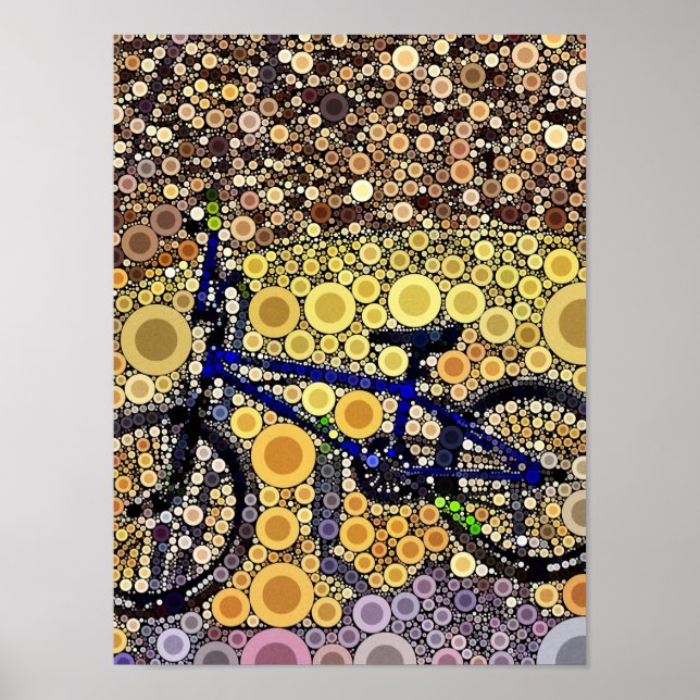 Póster Patrón de mosaico de círculo concéntrico de la bic (Frente)