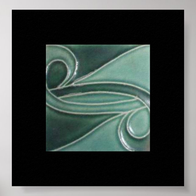 Póster Patrón de mosaico de estilo Art Deco vintage mate  (Frente)