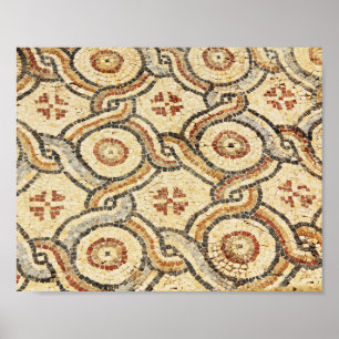 Póster Patrón de mosaico de piso abstracto en imagen de t