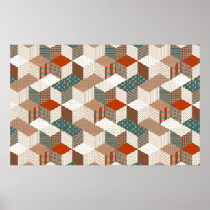 Póster Patrón de mosaico sin inconvenientes con las estre