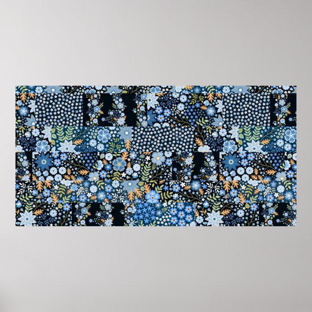 Póster Patrón de mosaico sin inconvenientes de diferentes (Frente)