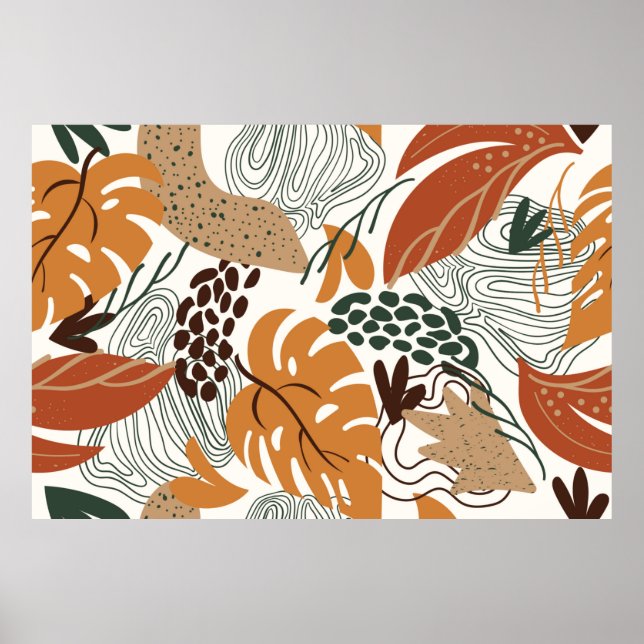 Póster Patrón de naturaleza abstracta sin inconvenientes  (Frente)