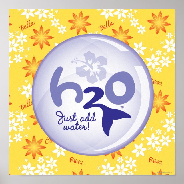 Póster Patrón de nombres amarillos (Frente)