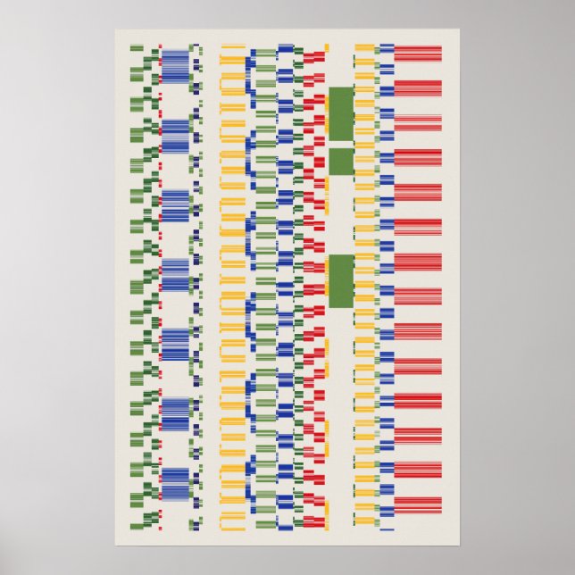 Póster Patrón de números de Ramanujan (Frente)
