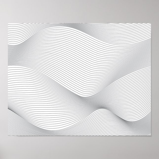 Póster Patrón de onda de movimiento moderno, simple, fres (Frente)